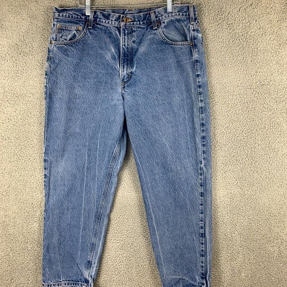 Carhartt Jeans‎ Mens 40 Blue Relaxed Fit Casual Workwear Ranch B17 DST 39x30 - Picture 1 of 16